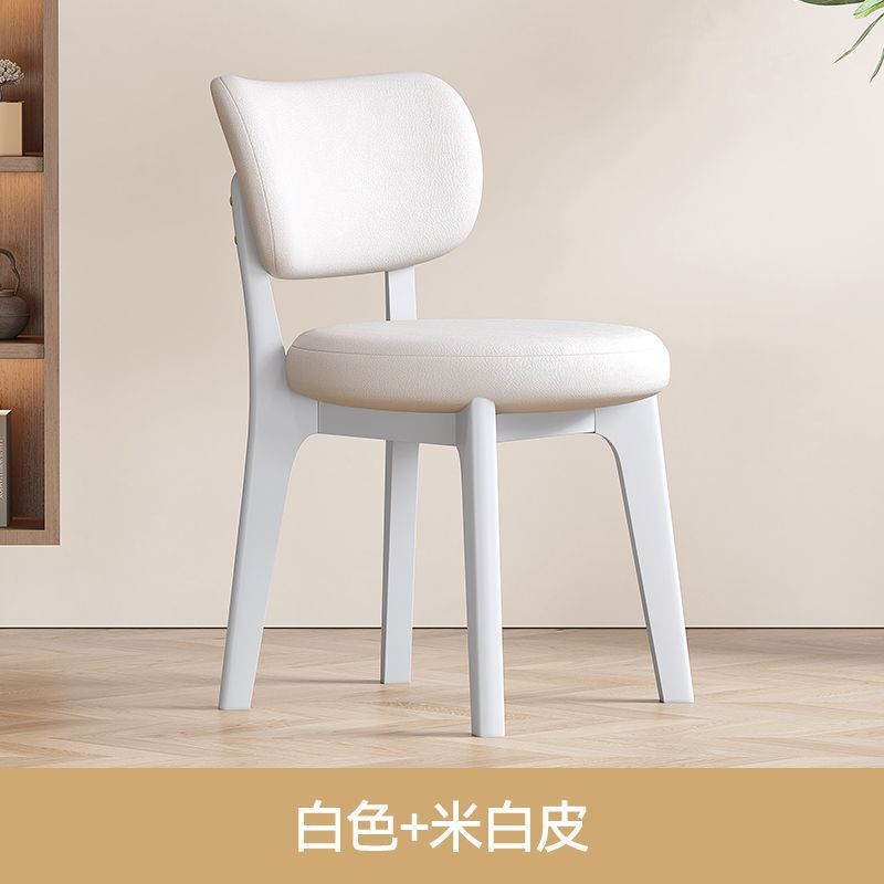 北欧スタイルの無垢材のダイニングチェア、家庭用、小さなアパート、シンプル、軽い高級ホテルのレストランの背もたれ椅子、化粧スツール|undefined