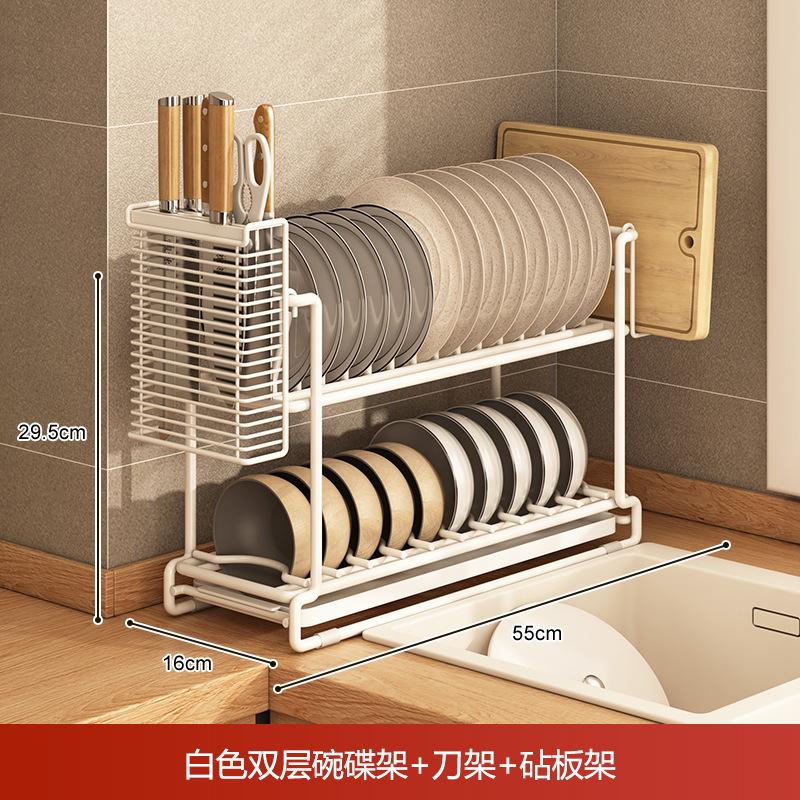pequeño estante de cuenco de drenaje estante de cocina estante de cuenco palillos estante de almacenamiento de platos estante de almacenamiento de platos estante de gran capacidad doméstica