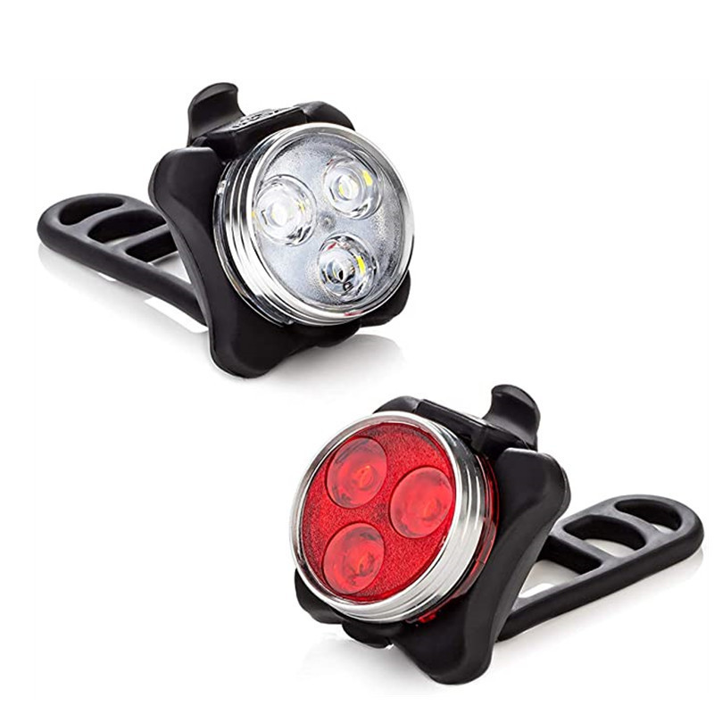 New car lights mountain bike bike USB warning light bicycle headlight + tail light LED emergency light riding accessories