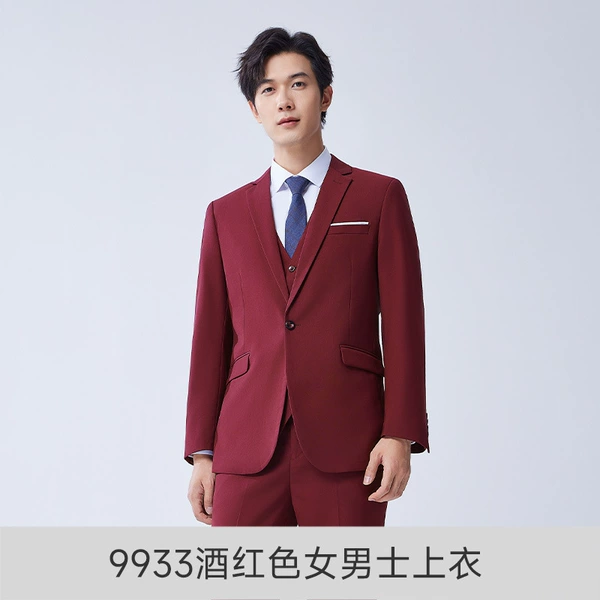 9933 Burgundy Men's Top