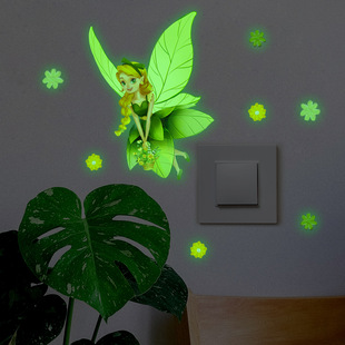 Cartoon Luminous Elf Fairy Butterfly Switch Wall Sticker Bedroom Living Room Decorative Wall Sticker Manufacturer