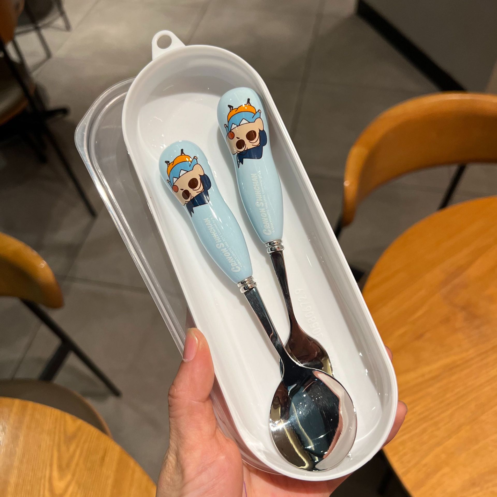 파란색 카자마 스푼 + 포크