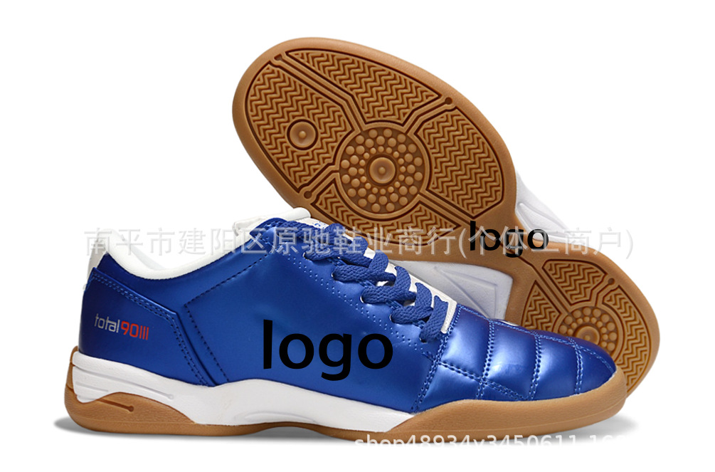Fábrica de Putian al por mayor T90 serie interior MD fondo plano zapatos de fútbol de fondo bajo entrenamiento césped interior y exterior
