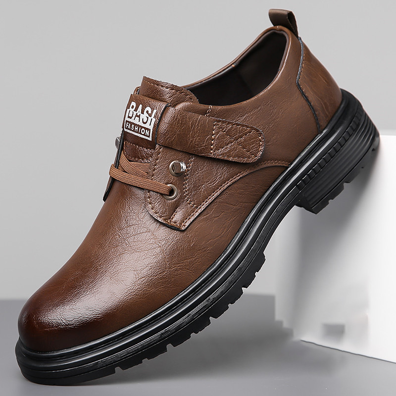Herren Lederschuhe Für Freizeit Im Britischen Arbeitsstil_voghion.com