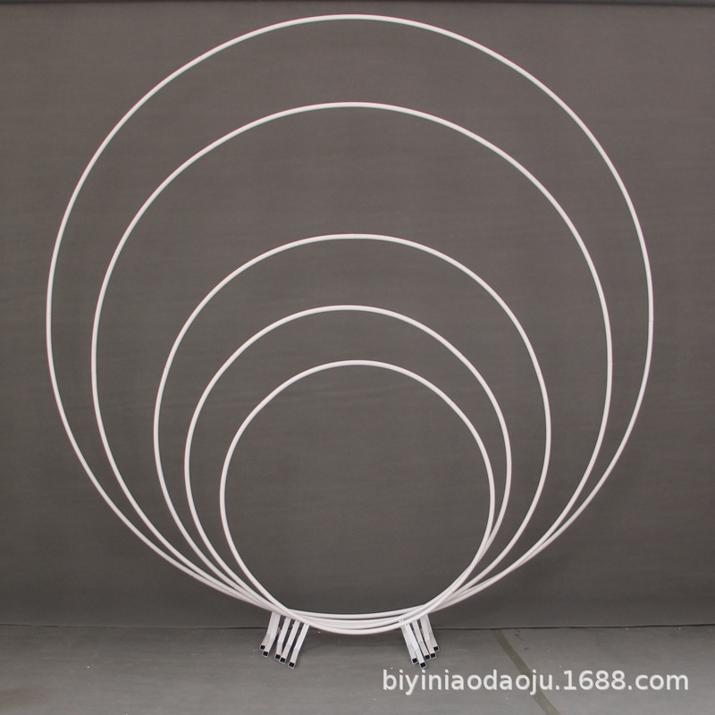 Foreign trade cross-border wedding props round arch gate wedding iron arch gate flower stand wedding balloons arch gate set