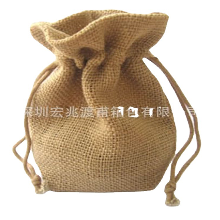 箱包厂家直销 供应麻布束口袋 麻布抽绳礼品袋 天然环保