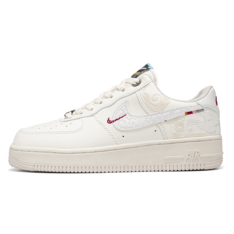 Nike Official Men's and Women's Shoes Year of the Horse Limited Edition Air Force 1 Shoes Fa1 Height-Increasing Student Casual Sports Couple Sneakers