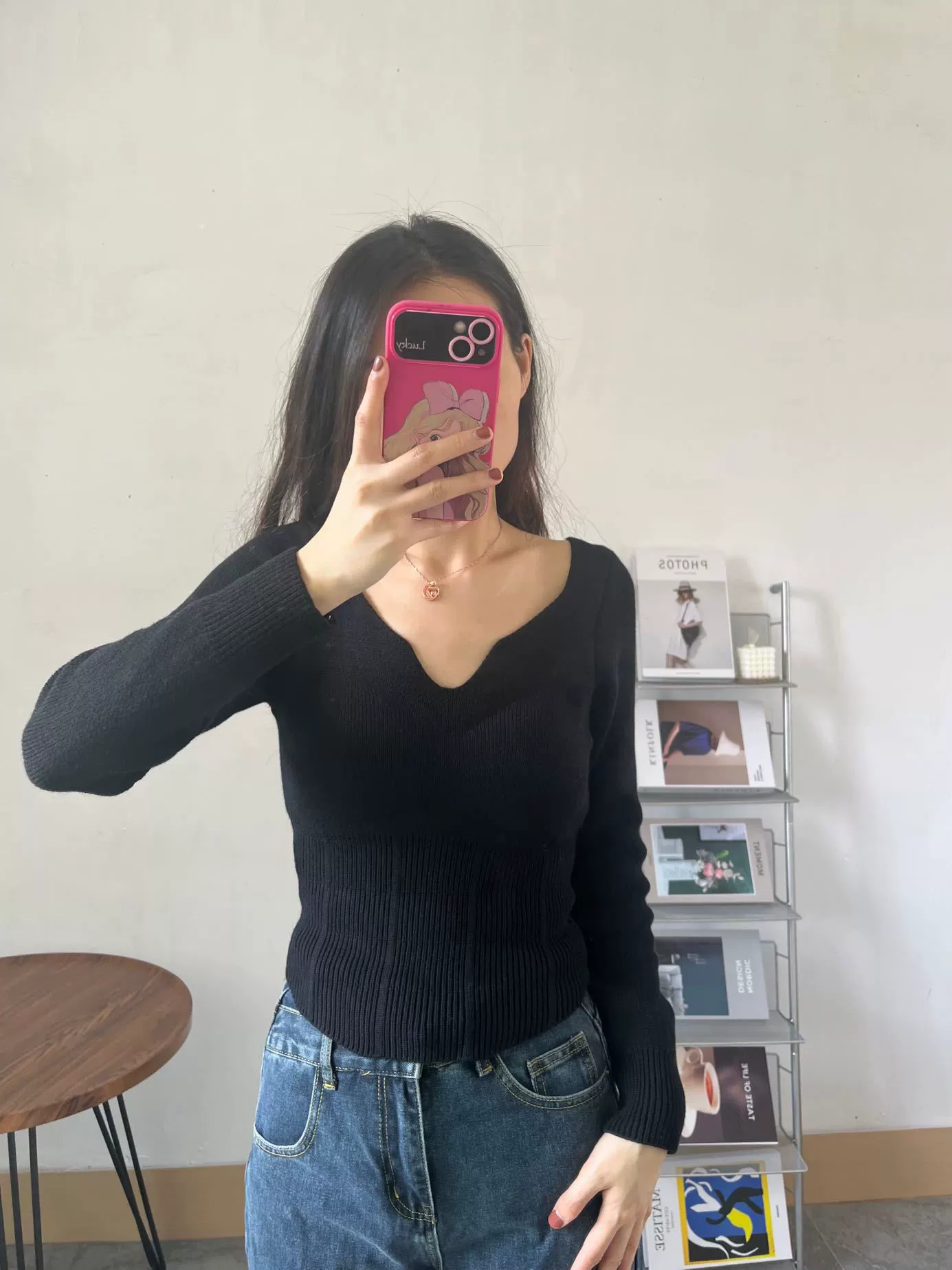 Knitted keep warm long-sleeve, comfortable body-friendly cloth