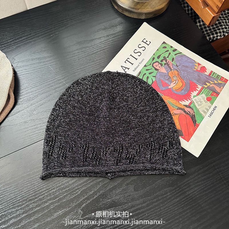 小众个性街头字母韩版套头冷帽女秋冬潮牌情侣毛线帽针织帽显脸小|undefined