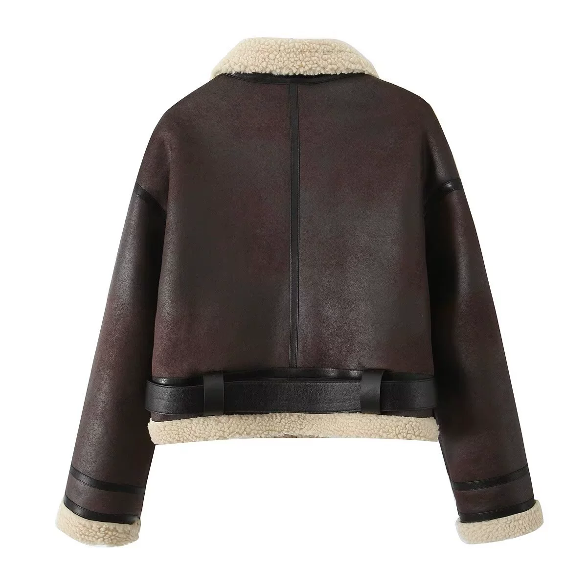 Demi- сезон двусторонняя куртка с короткими и длинными рукавами, oversize