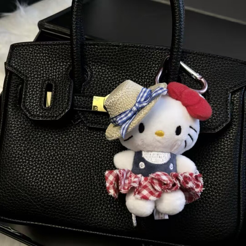 可爱头套kitty猫包包挂件毛绒玩偶钥匙扣小挂饰公仔礼物kitty挂件|undefined