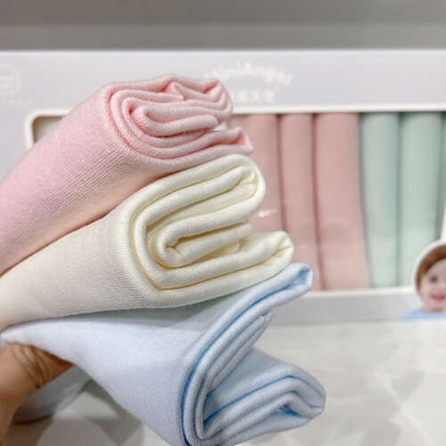 Infant cotton diapers, colorful unedged newborn soft absorbent diapers and urine rings