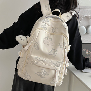 High-Looking, Fresh-Looking Backpack for Girls, Lightweight, Large-Capacity, Junior and High School Student Schoolbags, Trendy and Cool Casual Backpacks