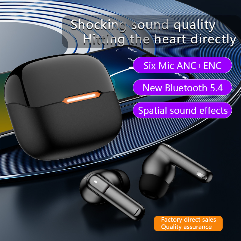 M82 Bluetooth ヘッドセットワイヤレス 6 マークデュアルミックスフィードバックノイズリダクションヘッドセット ANC + ENC HD 通話空間音響効果 TWS|undefined