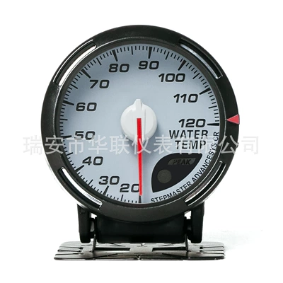 60mm İşarəli Su Temperaturu Ölçən Yarış Ölçən Qara/Ağ Siferblat Yağ Ölçən