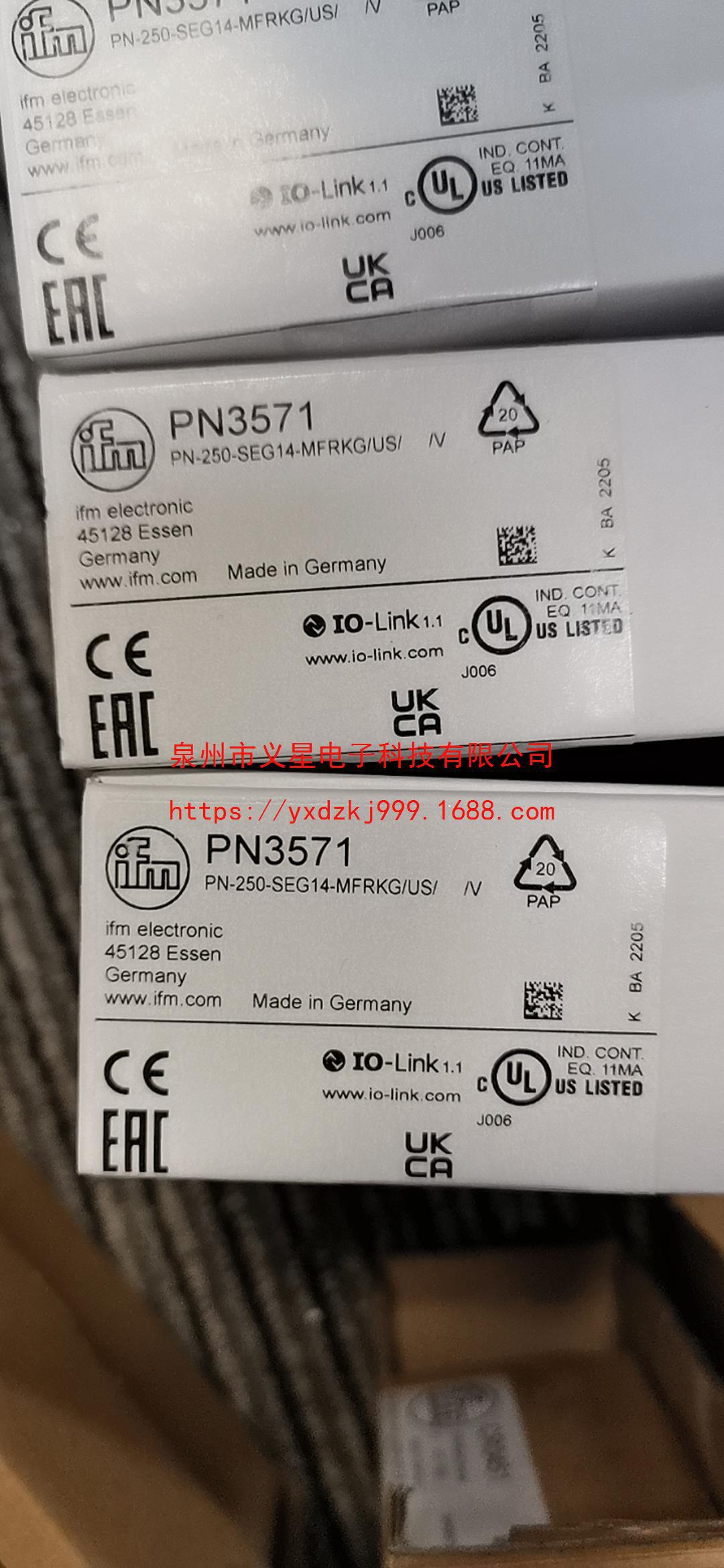 假一赔十IFM易福门PN3571现货