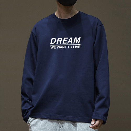 New  Autumn Japanese-Style Fresh Thin Men's Sweatshirt with Long Sleeve, Youth Trendy Crew Neck Men's T-Shirt