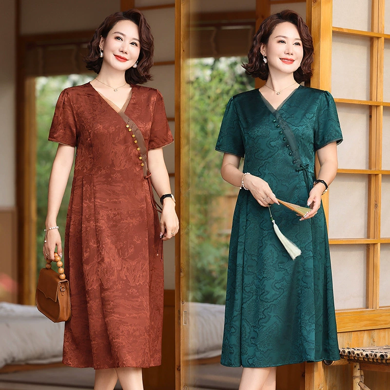 2025 лето новое модное платье для мамы