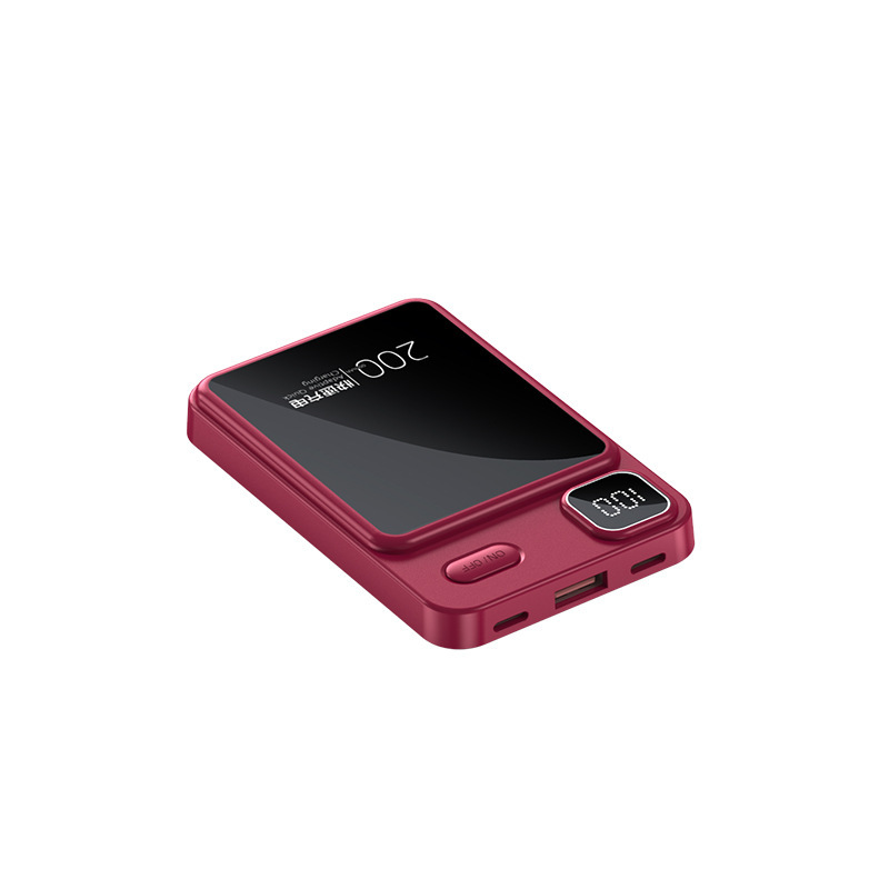 Mayorista compacto portátil inalámbrico magnético de carga rápida tesoro de carga, 10000 mAh fuente de alimentación impresa LOGO