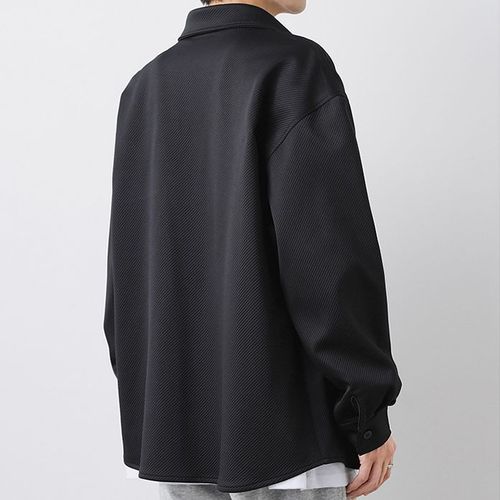 Workwear shirt for men, thin long-sleeved spring and autumn streetwear, high-end casual shirt, loose and stylish summer outerwear