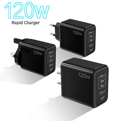 クロスボーダー専用3PD 2USB携帯電話充電器多口快充港欧米英規充電ヘッド120Wアダプタ