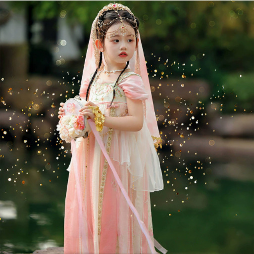春と秋の漢服女の子エキゾチックなドレス古代中国風唐装古代衣装スーパー妖精スカートドレス|undefined