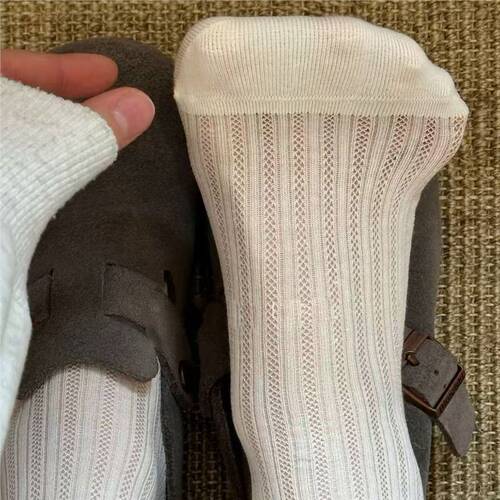 Summer and Spring Thin Japanese Style Minimalist Women's Solid Color Lacy Breathable Bunchy Socks Korean Version Girl Floral Edge Medium Calf Socks