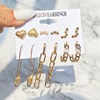 Retro earrings, advanced set, metal jewelry, European style, high-quality style, wholesale