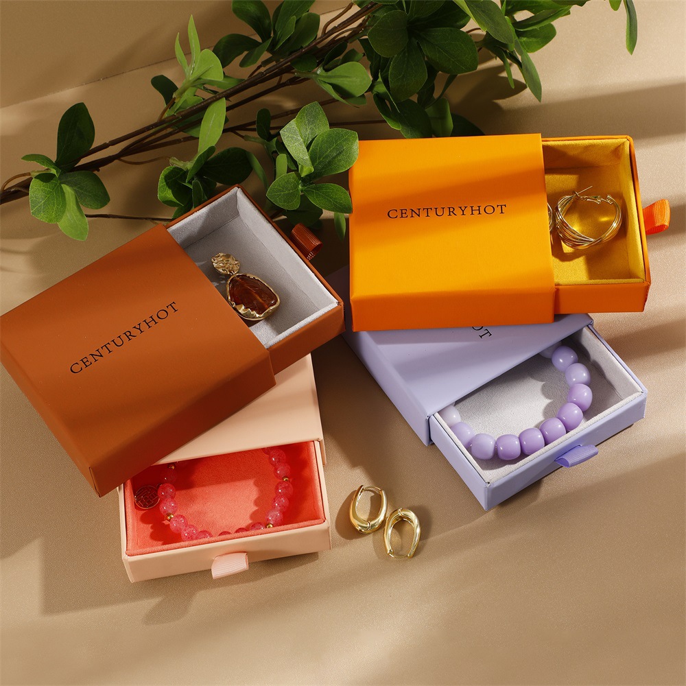 50 PCS/Package Paper Simple Style Classic Style Daily Solid Color Jewelry Boxes display picture 2