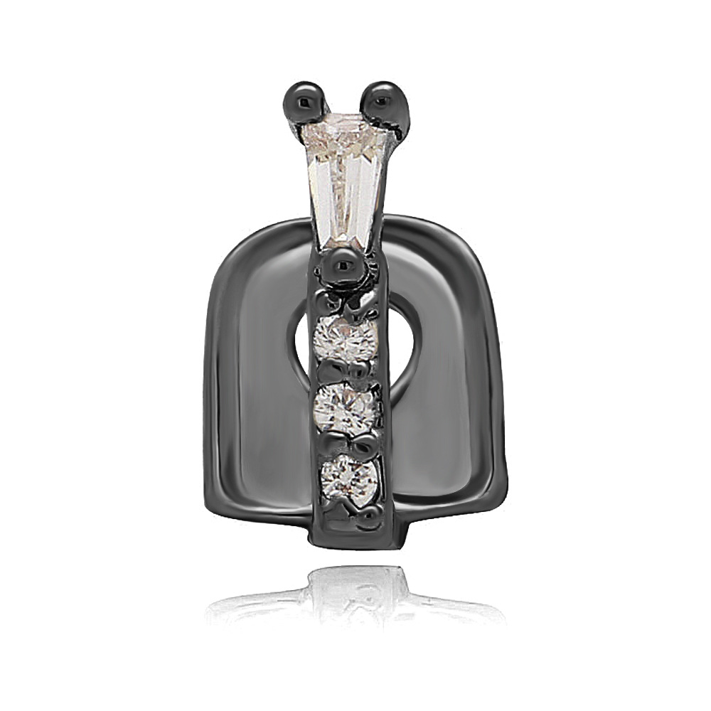 18K electrochapado micro incrustaciones de circón 4A en forma de palo solo hip hop tirantes para hombres y mujeres de Halloween parrillas