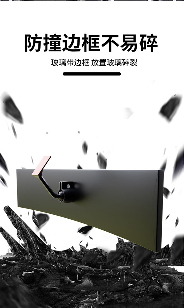 Source Factory Car Rearview Mirror, Anti-Glare Car Reversing Auxiliary Mirror, Wide-Angle Large-View Car Rearview Mirror