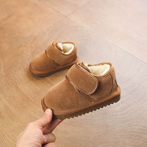Children's Thickened Snow Boots, Winter New Arrival Unisex Sneakers for Toddlers, Velcro-Attached Thickened Fleece Baby Cotton Shoes