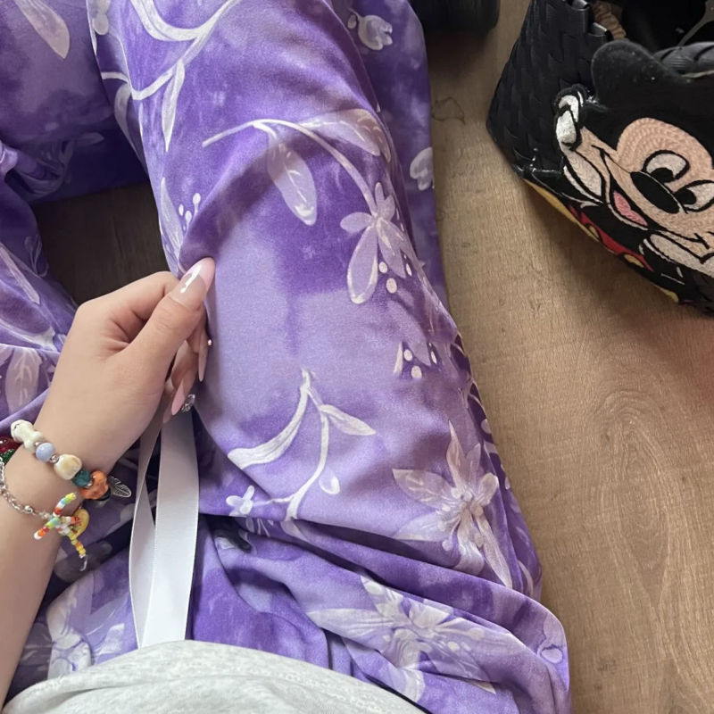 棉绸睡衣家居服慵懒国风睡衣女夏季圆领空调服百搭|undefined
