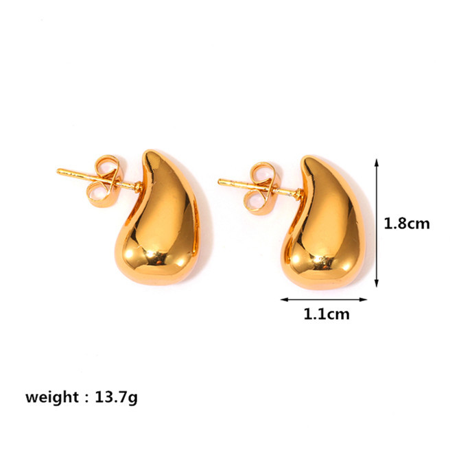 16g Weight Stainless Steel Ear Needle Material Hoop Earrings Classification 1 Pair Quantity Holiday, Daily Occasion Stainless Steel Material Geometric Pattern Women's Gender Plating Design IG Style, Casual Style 1 Pair IG Style Casual Geometric Plating Stainless Steel Hoop Earrings 3
