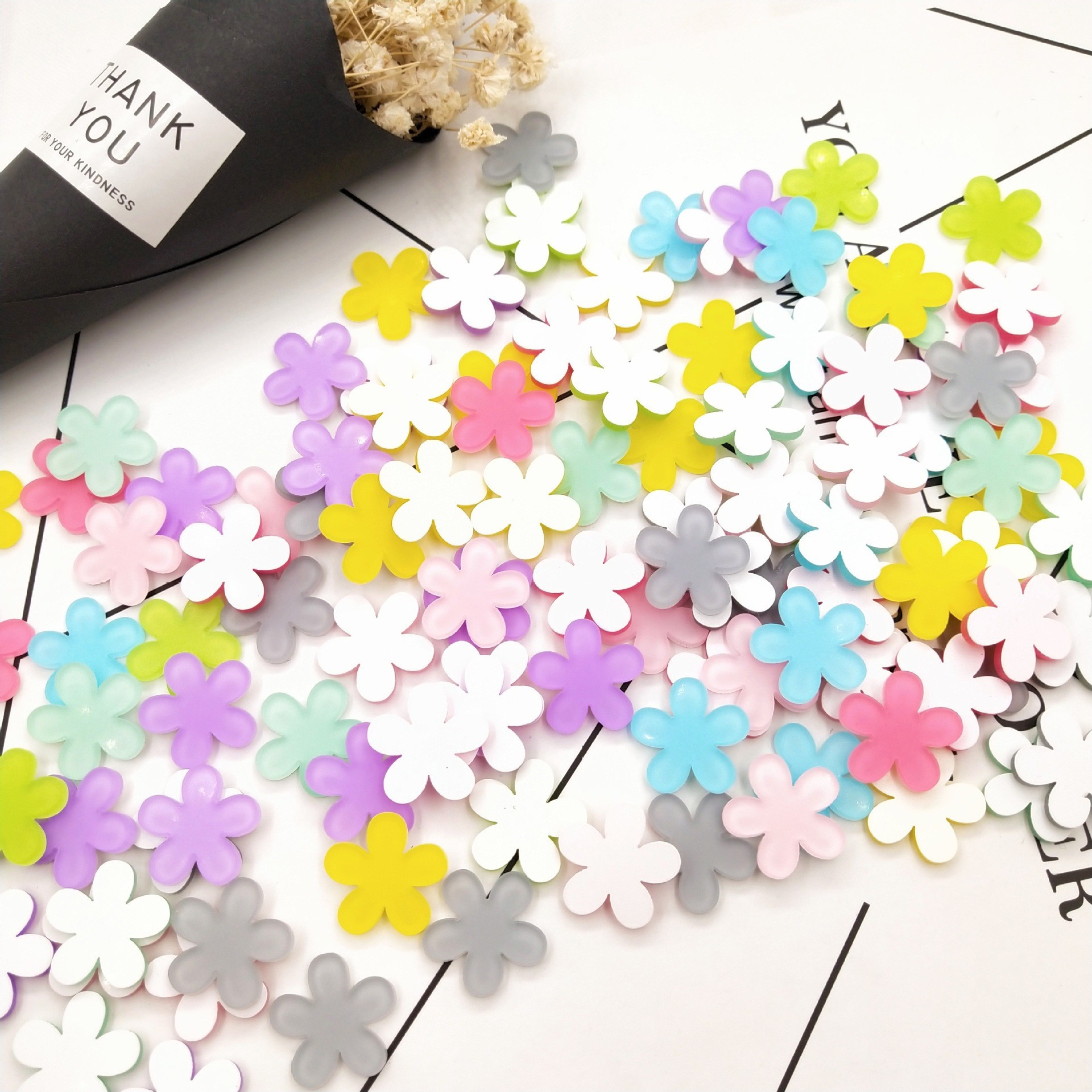 Color caramelo melocotón corazón jalea esmerilado acrílico amor ciruela DIY accesorios tocado accesorios horquilla accesorios joyería