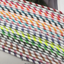 5mm彩色涤棉间点圆绳  服装箱包抽绳涤纶花色编织包芯绳 现货批发
