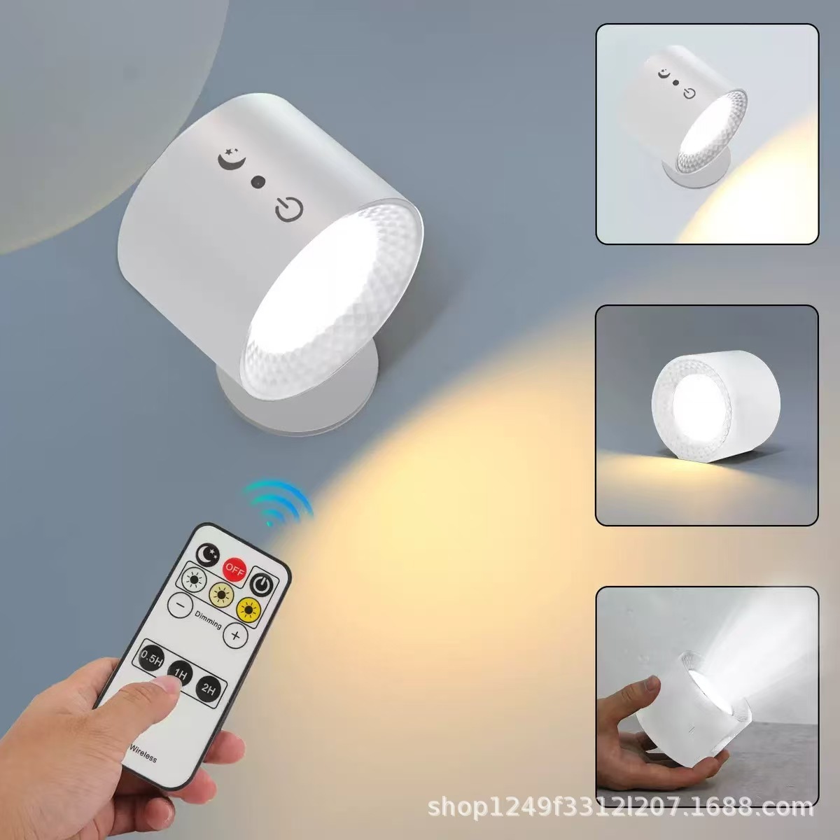 Cross-Border Led Magnetic Wall Lamp, Simple Atmosphere Bedside Lamp, Decorative Reading Spotlight, Bedroom Rechargeable Night Light