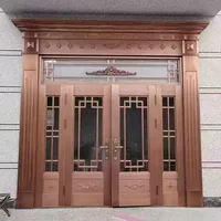 Настраиваемая ферма, самодельный дом, дверь во двор, простая медная дверь, серия класса А, противоугонная дверь, дверь для виллы, двойная дверь