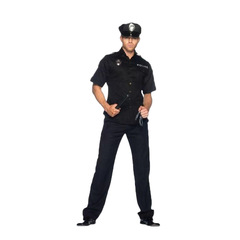 メーカーの新型ハロウィーン衣装ファッションコスプレ純色黒スパンデックス警察成人演技衣装