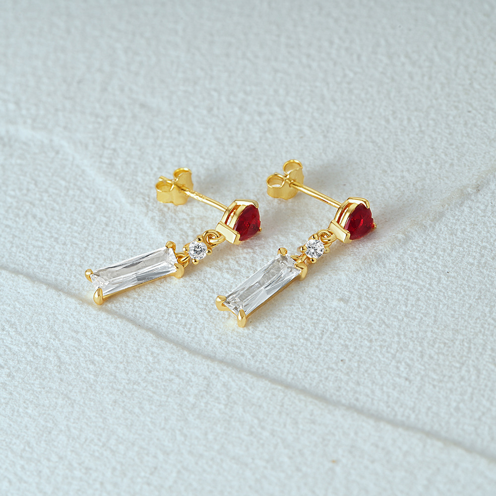 4g Weight 925 Sterling Silver Ear Needle Material Zircon Inlay Material Earrings Classification 1 Pair Quantity Daily Occasion 925 Sterling Silver Material Geometric Pattern Women's Gender Plating, Inlay Design Simple Style Style 1 Pair 925 Sterling Silver Zircon Geometric Earrings 15