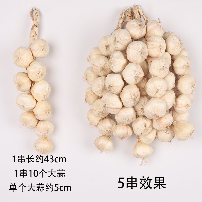 흰색 흰색 마늘 다발