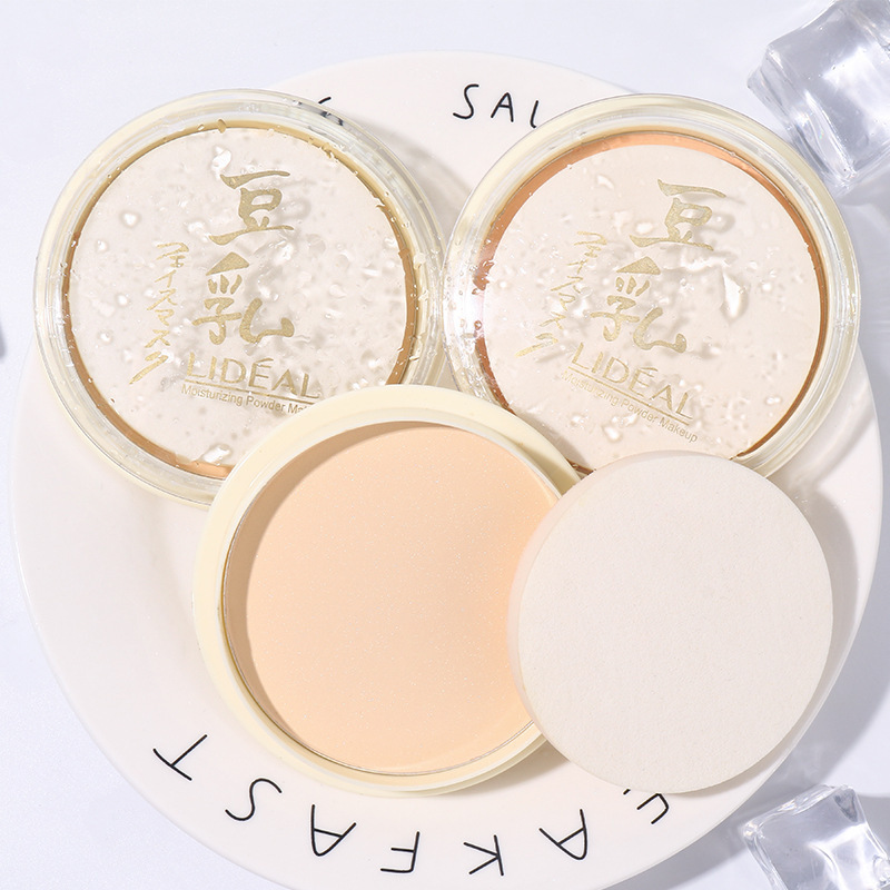 Makeup Spirit Soy Milk Powder Cake Female Students Cheap Makeup Lasting Melt White Cake Invisible Pore Dry and Wet Dual Use