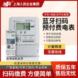 上海人民蓝牙扫码缴费远程充值预付费公寓出租房房东智能导轨电表