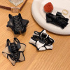 Double-sided brand advanced crab pin with bow, universal bangs for princess, hairgrip, Chanel style, high-quality style