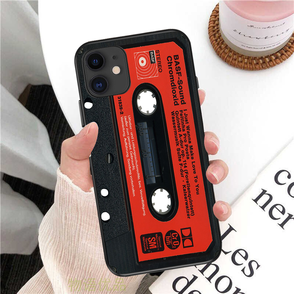 40g Weight iPhone Applicable Brands Phone Cases Classification tpu Material Recorder, Tape Pattern Retro, Classic Style Style Tpu Recorder Tape Retro Classic Style Phone Cases Phone Accessories 13