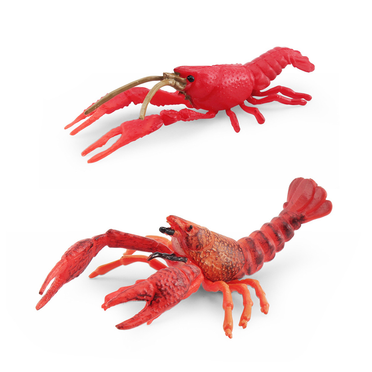 Simulación transfronteriza animal marino camarón de agua dulce modelo cangrejo de Río Rojo cangrejo de río camarón de cristal camarón de brazo largo adornos estáticos