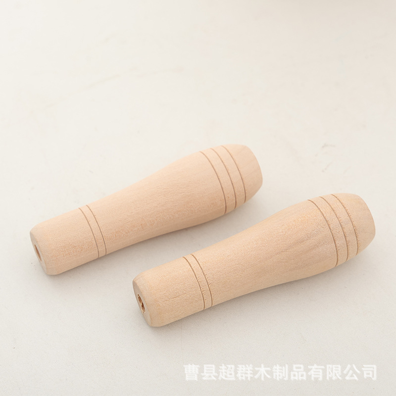 Handle, kitchenware from natural wood with accessories, through hole