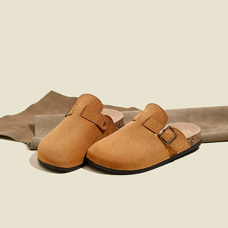 Слипоны Birkenstock для женщин, полупальцевые сабо с нескользящей толстой подошвой
