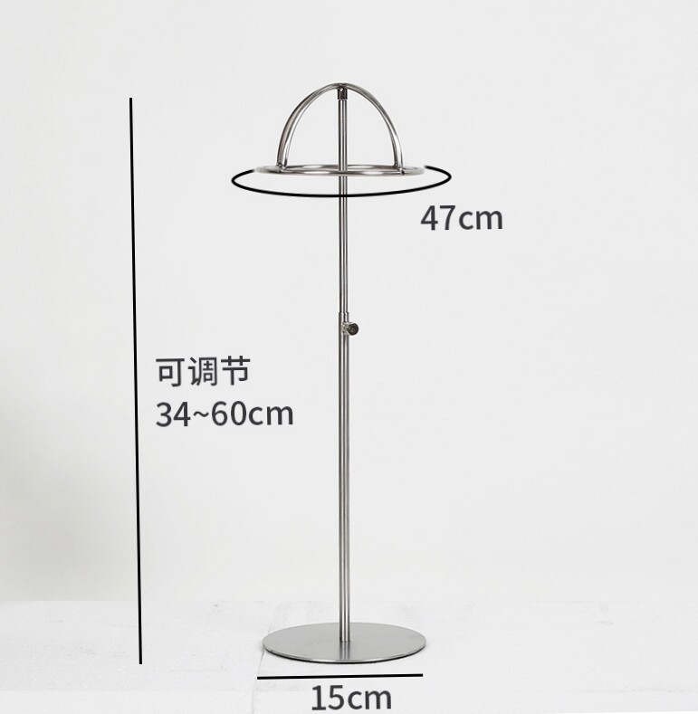 Soporte de sombrero de hierro forjado soporte de sombrero para tiendas domésticas estantes de exhibición props soporte de sombrero estante de exhibición de piso modelo de soporte de sombrero