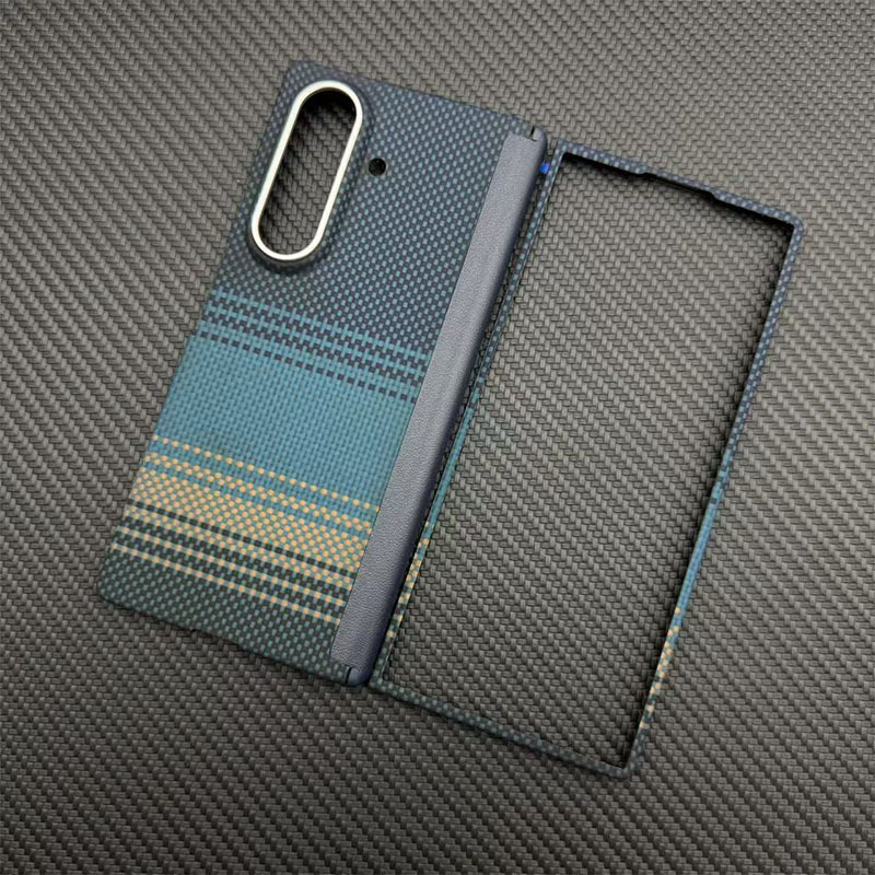 Samsung zfold7 磁気ケブラー アラミド繊維素材の浮き編みプロセス携帯電話ケース磁気吸引に適しています。|undefined
